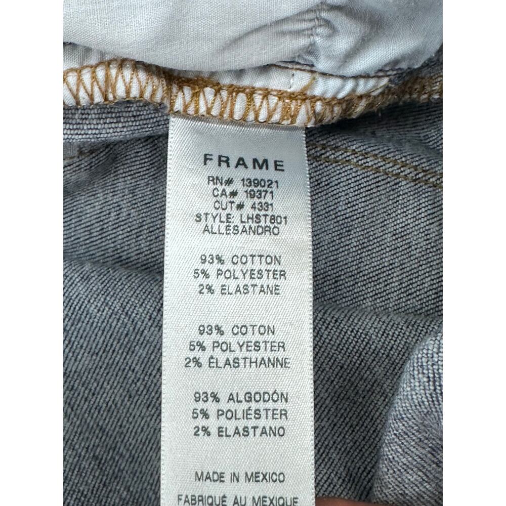 Frame Le High Straight Alessandro Wash Jeans Size 27 Cotton blend - Picture 7 of 12
